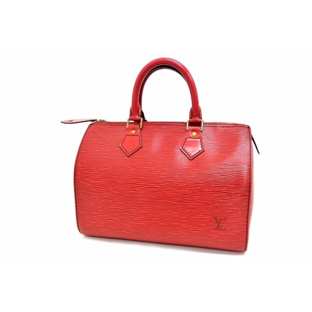 Louis Vuitton Speedy 25 Handbag Red
